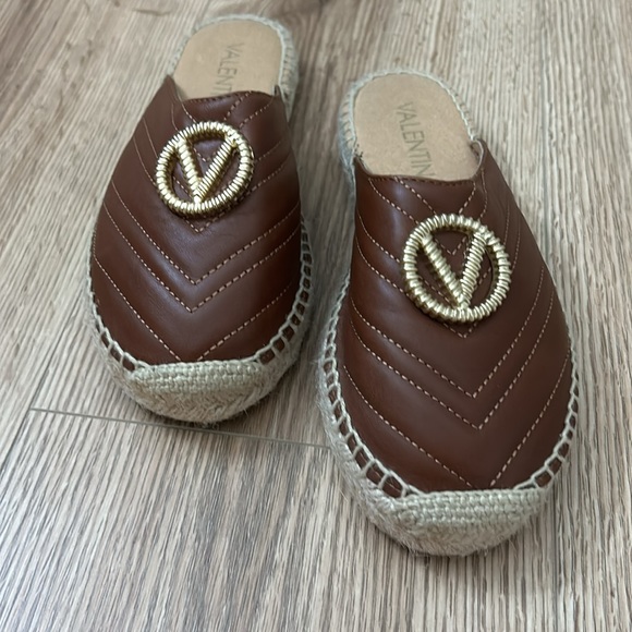 Valentino Shoes - Valentino Clara Leather Espadrille Mules. Size 36